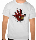 Camiseta mão homem de ferro 3D