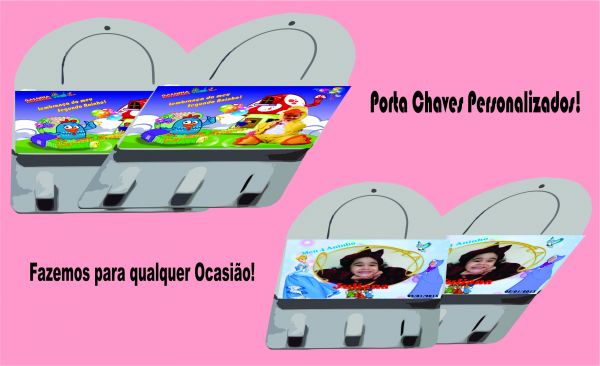 Porta Chaves com 3 Ganchos