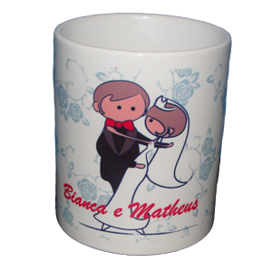 Canecas de porcelana para casamento